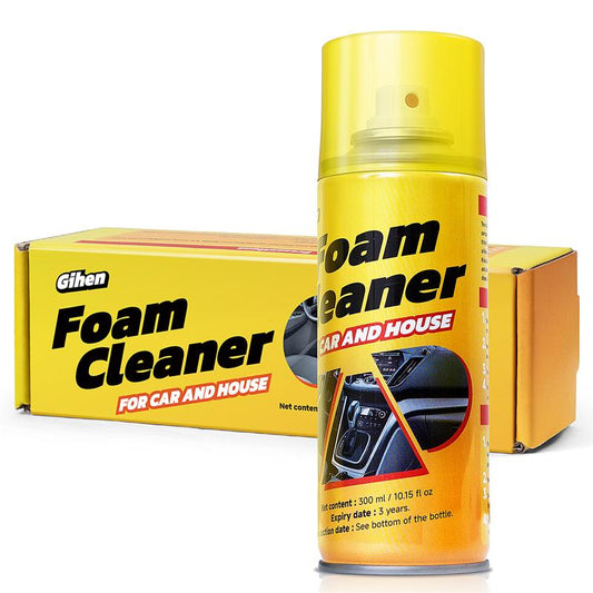 Potente limpiador en espuma para interiores de autos. Limpia asientos de cuero, superficies de plástico y techos. Para el cuidado y detallado automotriz. 295 ml (10 onzas líquidas).