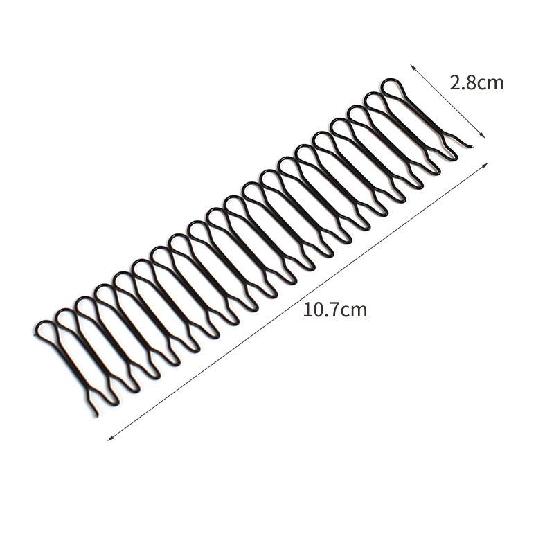 Juego de 3 Pinzas para el Cabello en Forma de U Pinzas Elásticas Negras