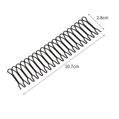 Juego de 3 Pinzas para el Cabello en Forma de U Pinzas Elásticas Negras