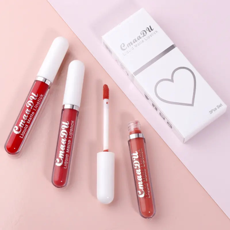 Labial Mate Hidratante Larga Duración Resistente al Agua