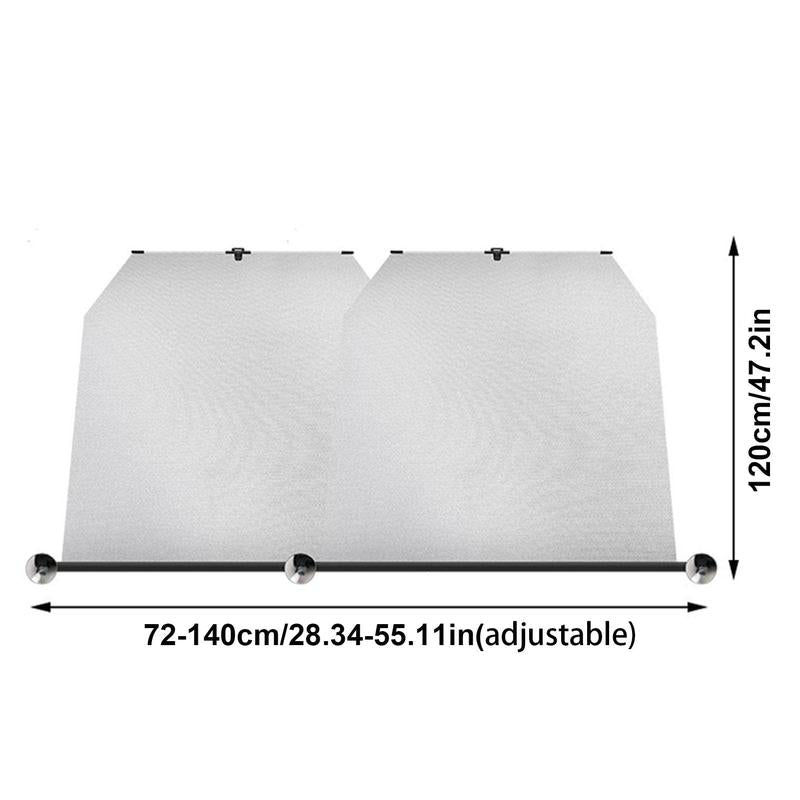Protección térmica para parabrisas con visera parasol retráctil y soporte multifuncional para bloquear los rayos UV - Accesorios para coche: parasol plegable para ventanas