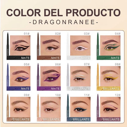 Colores Resistentes Set de 12 Lápices Delineadores de Ojos Impermeables