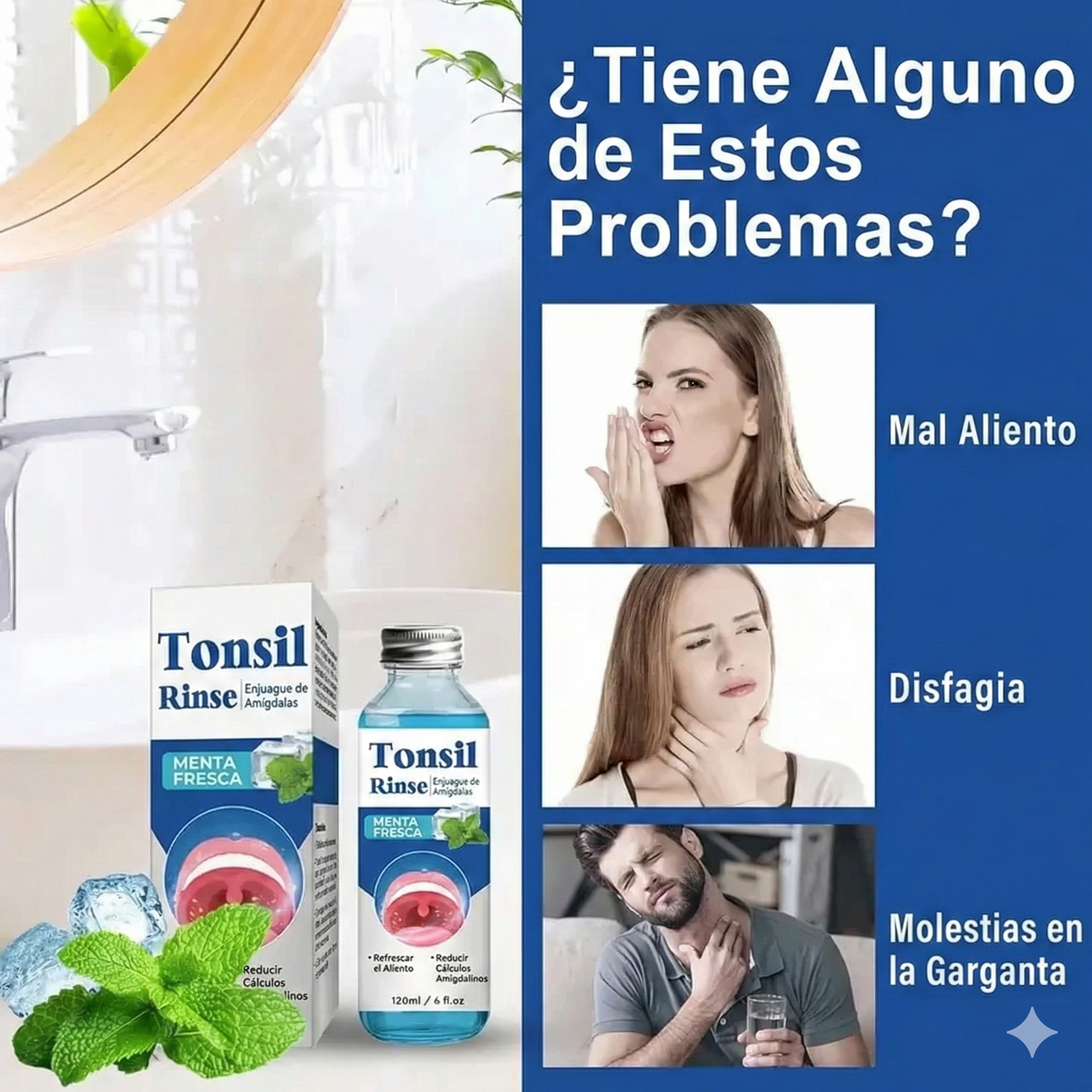 Líquido para eliminar cálculos amigdalinos - 4 fl oz