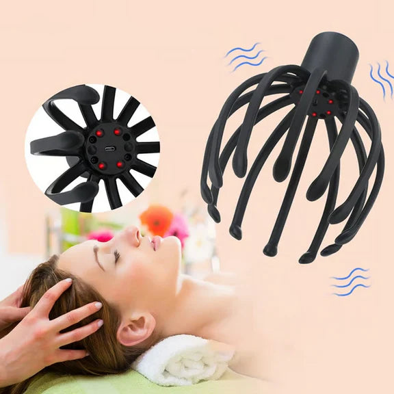 Masajeador de cabeza eléctrico con forma de pulpo