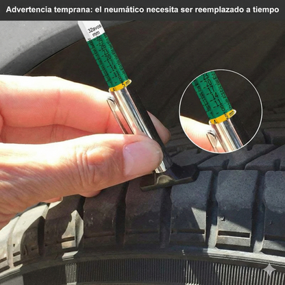 Medidor de profundidad de la banda de rodadura de neumáticos de coche (2 unidades)