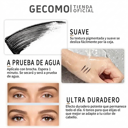 Máscara de Pestañas GECOMO Waterproof – Volumen Definido y Larga Duración (24h)
