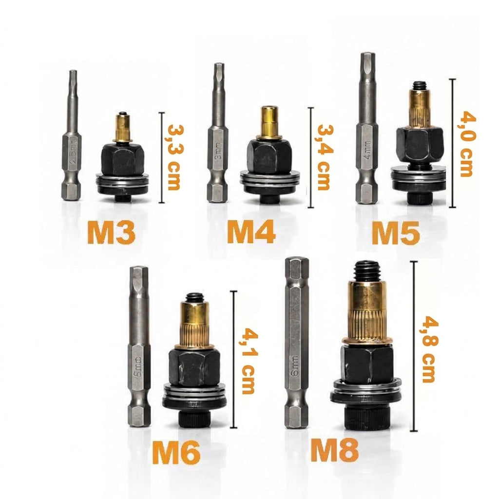 Paquete de 10 - Herramienta Manual para Tuercas Remachables con Acero Carbono