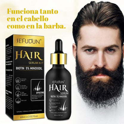 Suero capilar TALAPORR con 5% de minoxidil (1/2/3 unidades) - 60 ml para el confort capilar, la salud del cuero cabelludo y el cuidado del cabello con biotina para hombres y mujeres. Ingredientes naturales.