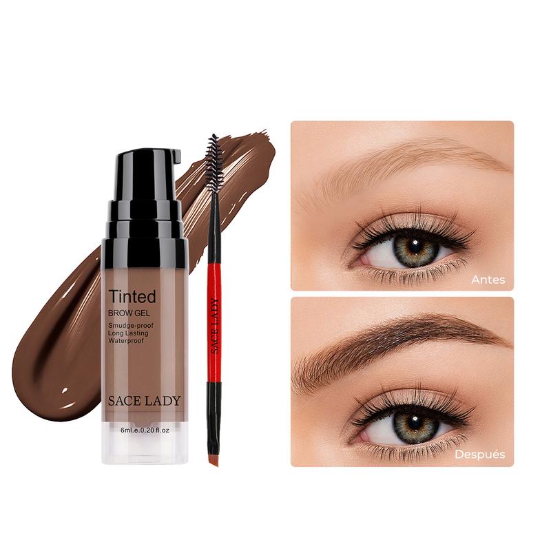 Gel para cejas con color, resistente al agua y de larga duración