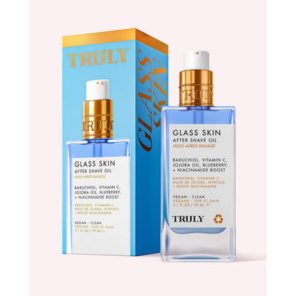 Aceite para después del afeitado Glass Skin: aroma a almizcle blanco y leche de coco cremosa