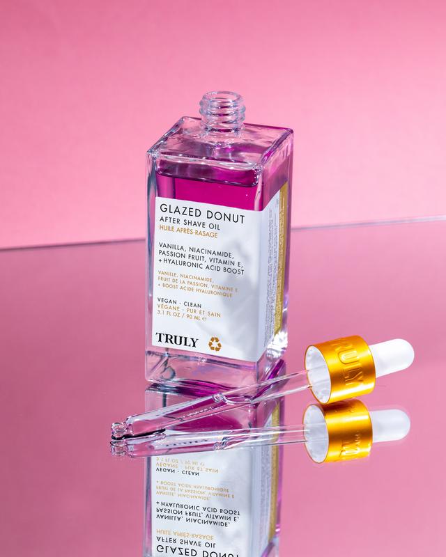 Aceite para después del afeitado Glazed Donut - Hidrata pieles sensibles - Glaseado de vainilla dulce y aroma a maracuyá