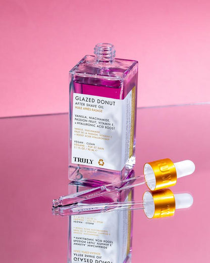 Aceite para después del afeitado Glazed Donut - Hidrata pieles sensibles - Glaseado de vainilla dulce y aroma a maracuyá