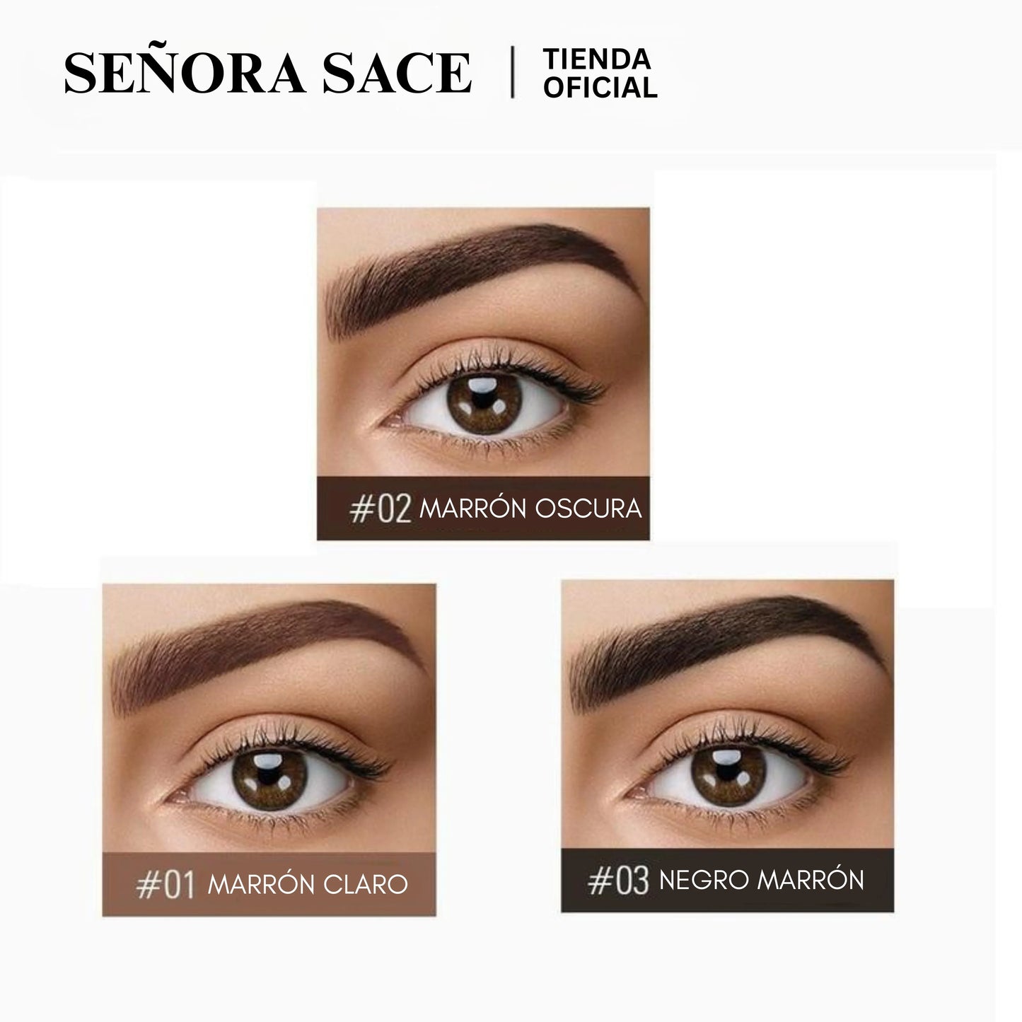 Kit de maquillaje en crema para cejas SACE LADY 3D, gel para cejas de 6 ml, resistente al agua y a las manchas, con efecto duradero 24 h