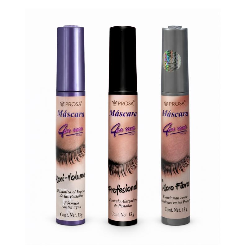 Máscara de pestañas Prosa 4 en 1 - Paquete de 3 unidades