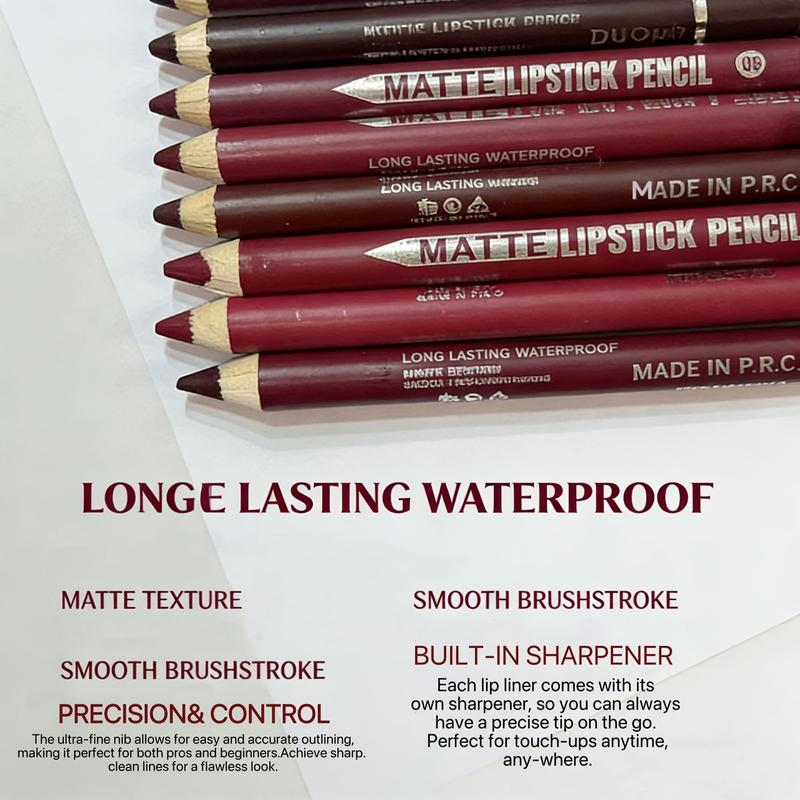 Lápiz de labios waterproof de larga duración para un contorno preciso