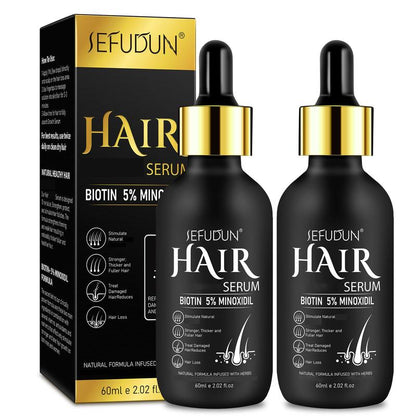 Suero capilar TALAPORR con 5% de minoxidil (1/2/3 unidades) - 60 ml para el confort capilar, la salud del cuero cabelludo y el cuidado del cabello con biotina para hombres y mujeres. Ingredientes naturales.