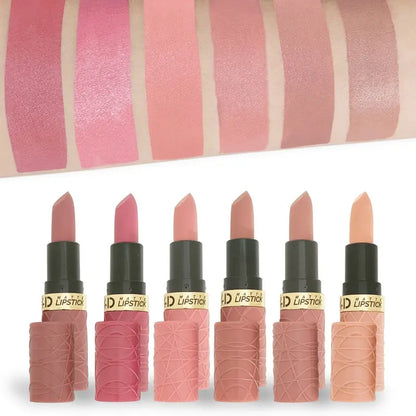 Color Duradero Set de Labiales Mate Hidratantes Suaves 6 Piezas