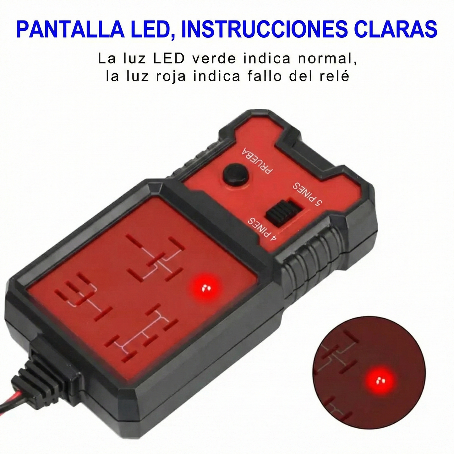 Comprobador de relés para automóviles - 12V/24V