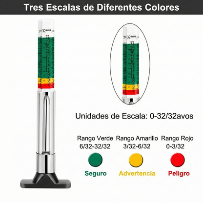 Medidor de profundidad de la banda de rodadura de neumáticos de coche (2 unidades)