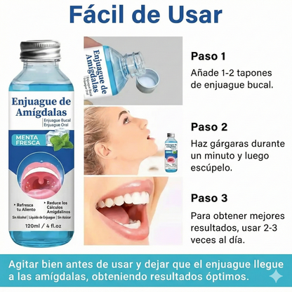 Líquido para eliminar cálculos amigdalinos - 4 fl oz