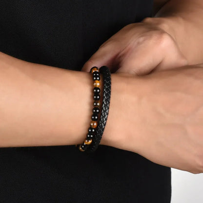 Brazalete de ojo de tigre del escudo del hijo