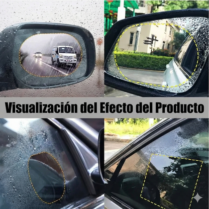 4 piezas - Película para espejo retrovisor de coche