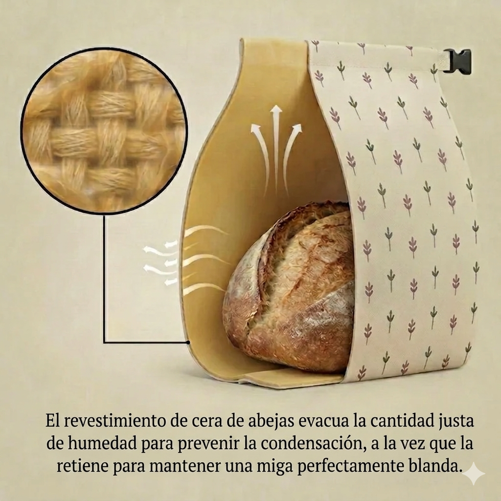 Bolsas de pan de primera calidad hechas de 100% algodón y cera de abeja.