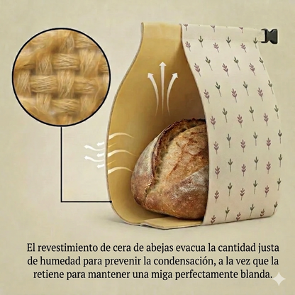 Bolsas de pan de primera calidad hechas de 100% algodón y cera de abeja.