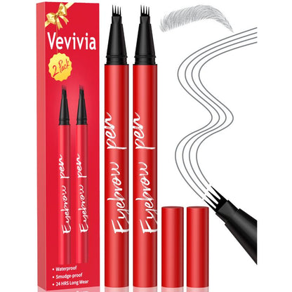 Delineador de Cejas 2 Unidades Trazos Naturales Duraderos