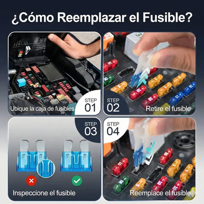 (300 unidades) Kit surtido de fusibles para coche