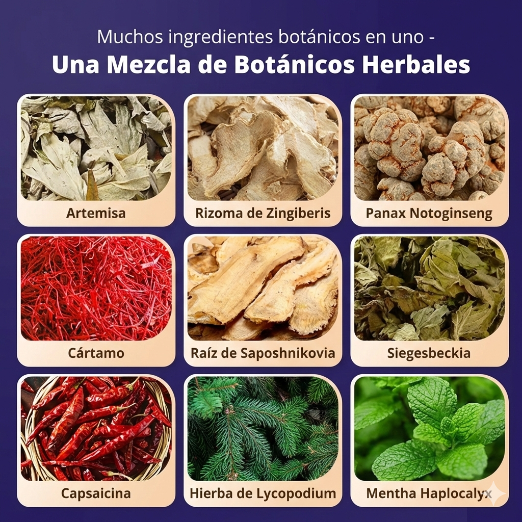 7 unidades - Parches térmicos a base de hierbas