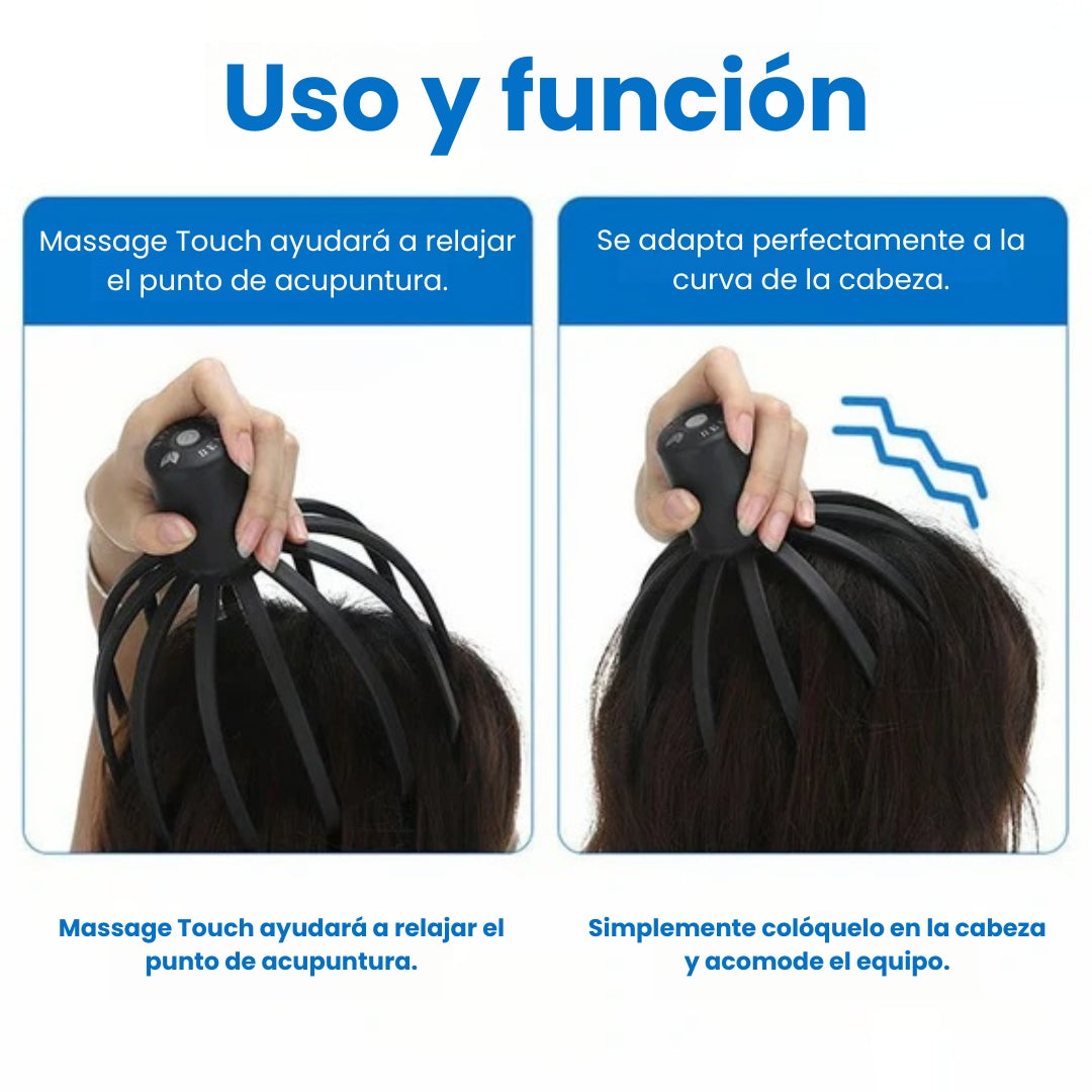 Masajeador de cabeza eléctrico con forma de pulpo
