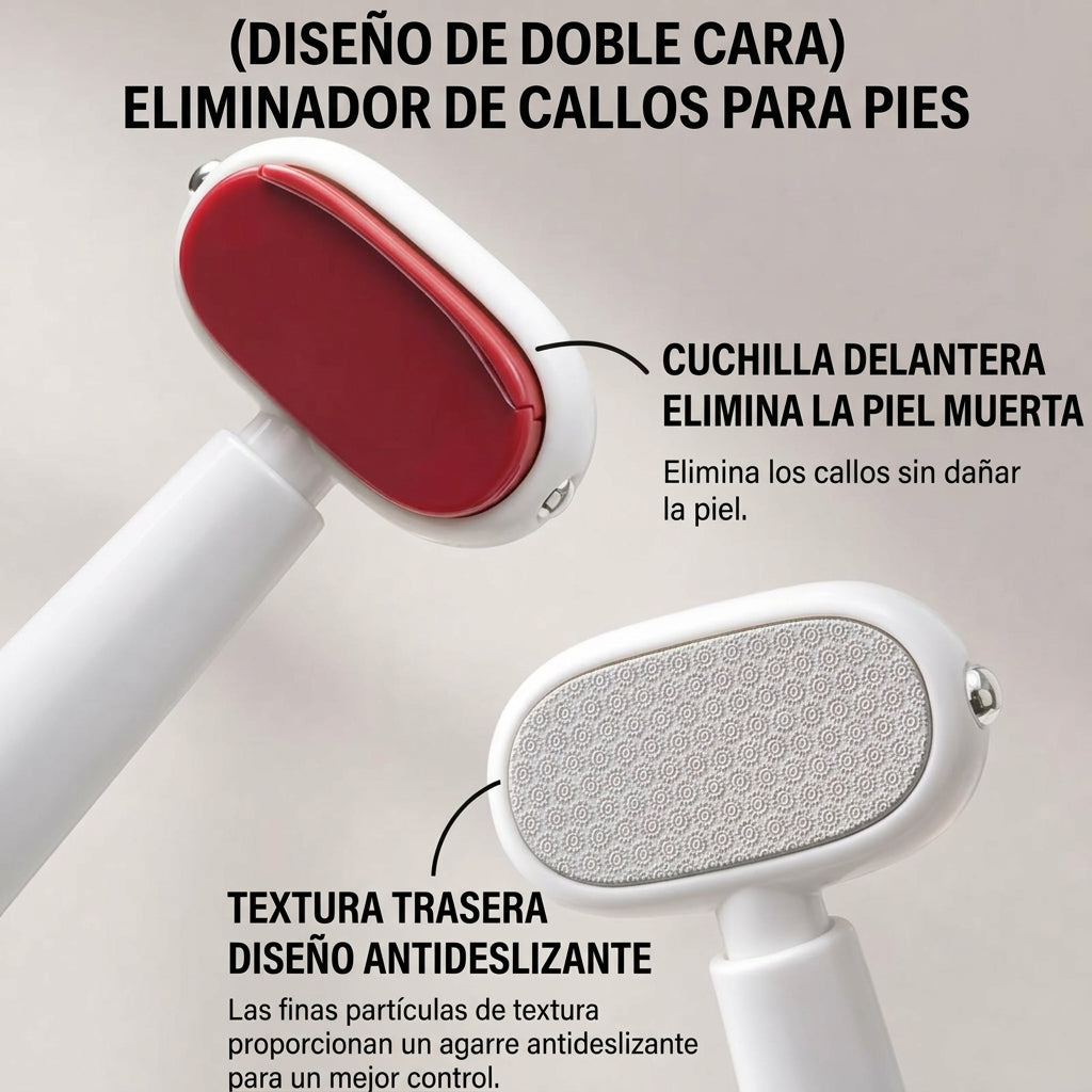 Eliminador de callos para pies con cuchilla de acero inoxidable reemplazable