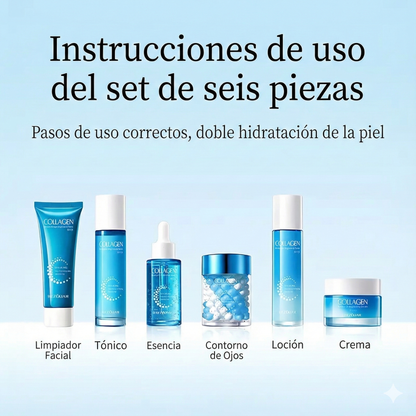 (6 piezas) Set antiedad de colágeno - Hidratante