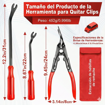 3 piezas - Juego de alicates de clip automático