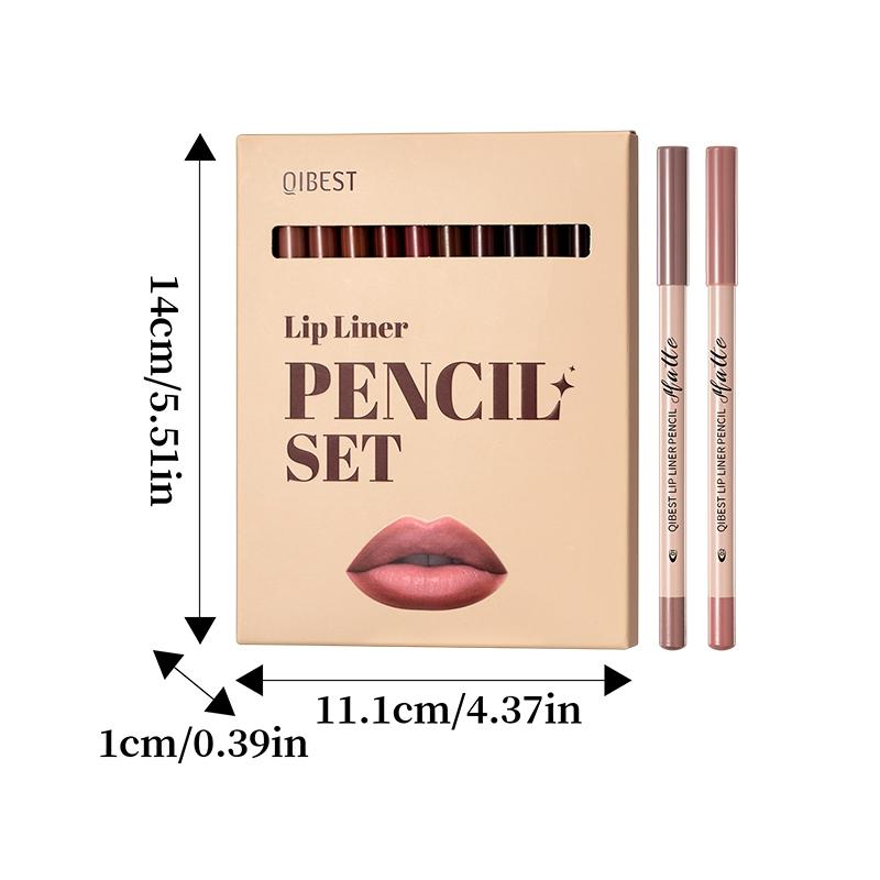 Set de 12 - Lápices labiales mate de larga duración – Acabado aterciopelado