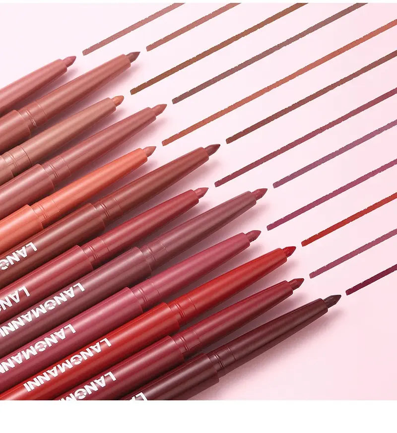 Paquete de 12 - Definición Precisa Lápiz de Labios Mate Textura Suave Impermeable