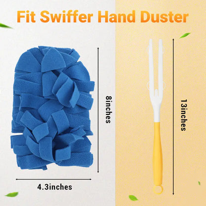 Recambios de plumero para Swiffer, recambios de cepillo electrostático para eliminar el polvo, plumeros multisuperficie de 360° de mayor tamaño con 4X de microfibras, plumeros desechables sin perfume para limpiar el hogar, persianas