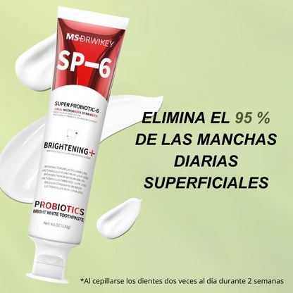 Pasta dental SP-6 | Cuidado bucal probiótico para reparar el esmalte y un aliento fresco duradero