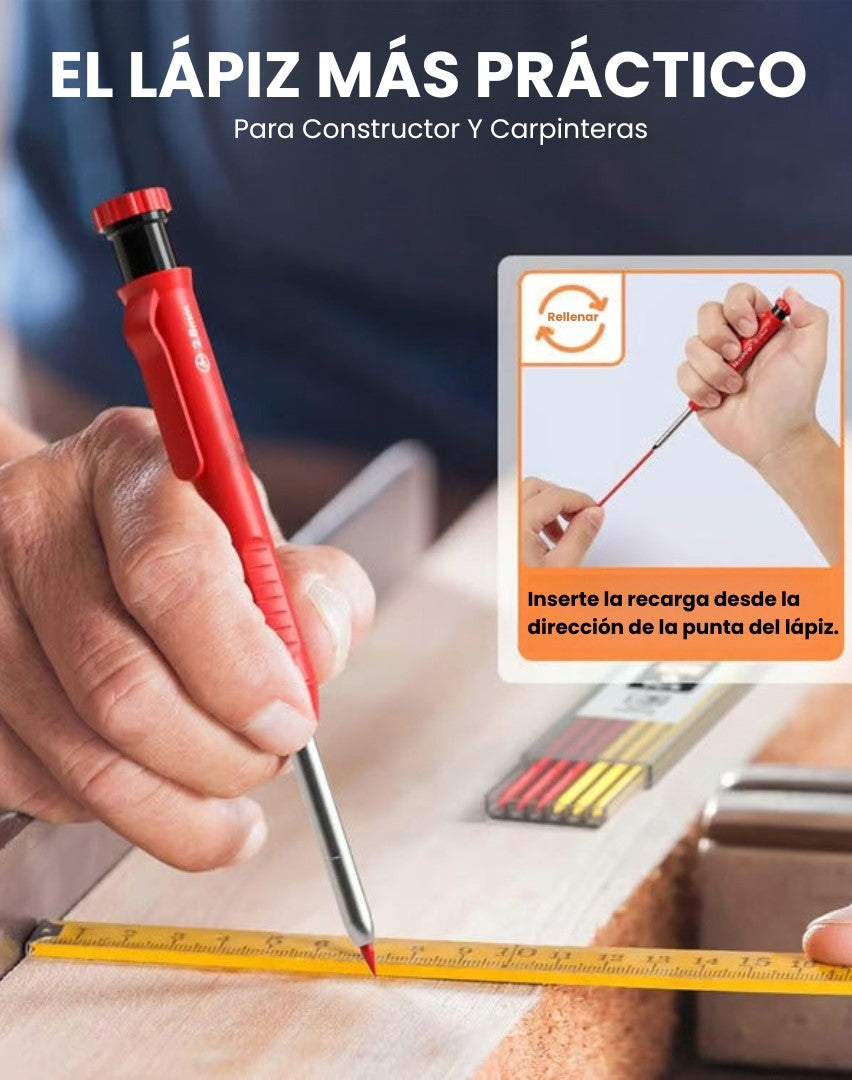 Juego de 24 lápices resistentes para construcción y carpintería