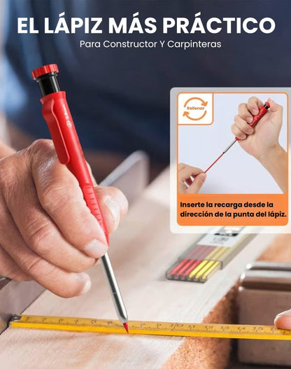 Juego de 24 lápices resistentes para construcción y carpintería