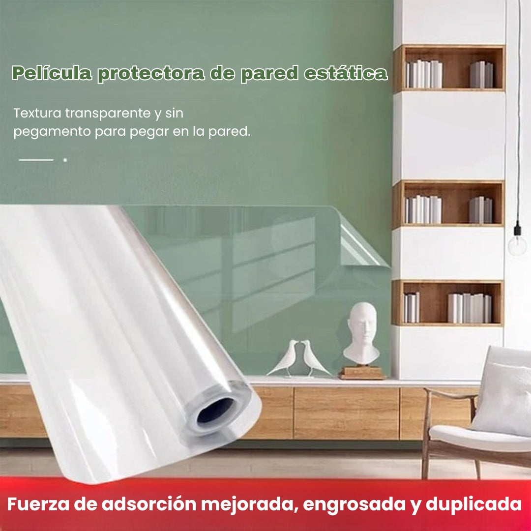 Película protectora transparente con unión electrostática 60 x 300 cm