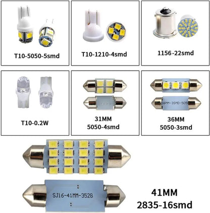 Kit de luces LED para el interior del coche - 42 piezas