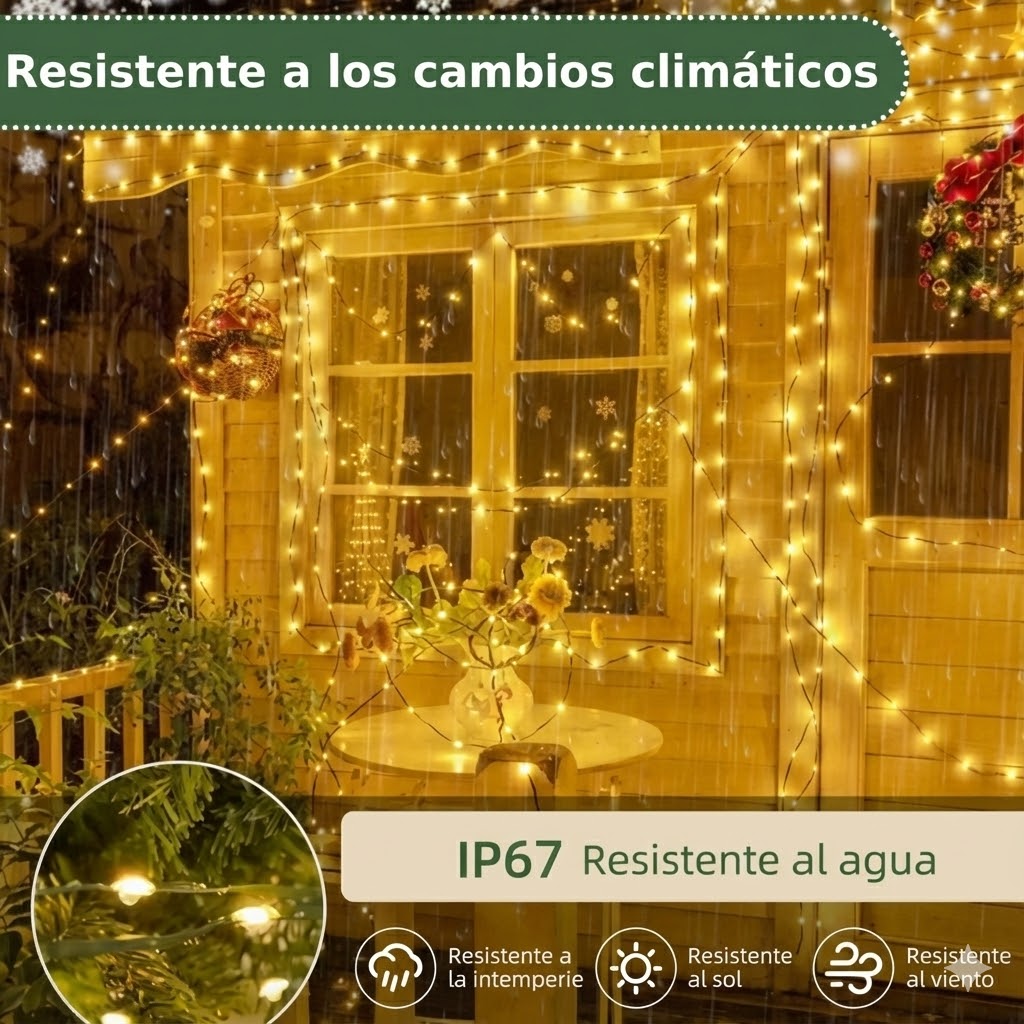 Luces LED decorativas de cadena - Ambiente festivo 🎄