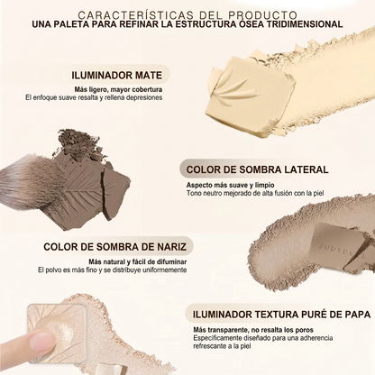 Iluminador y Contorno en Polvo Dúo para Definir Rostro