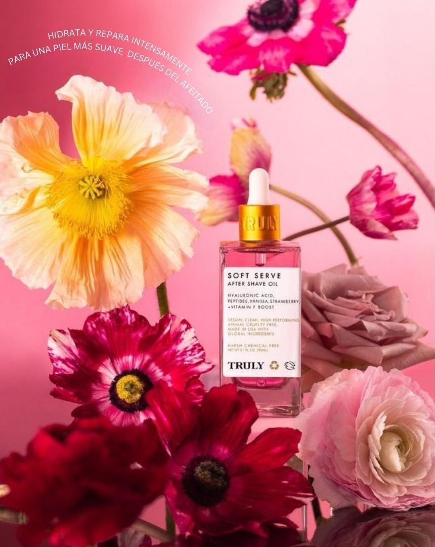 Aceite para después del afeitado de sabor suave - Aroma a fresa y vainilla