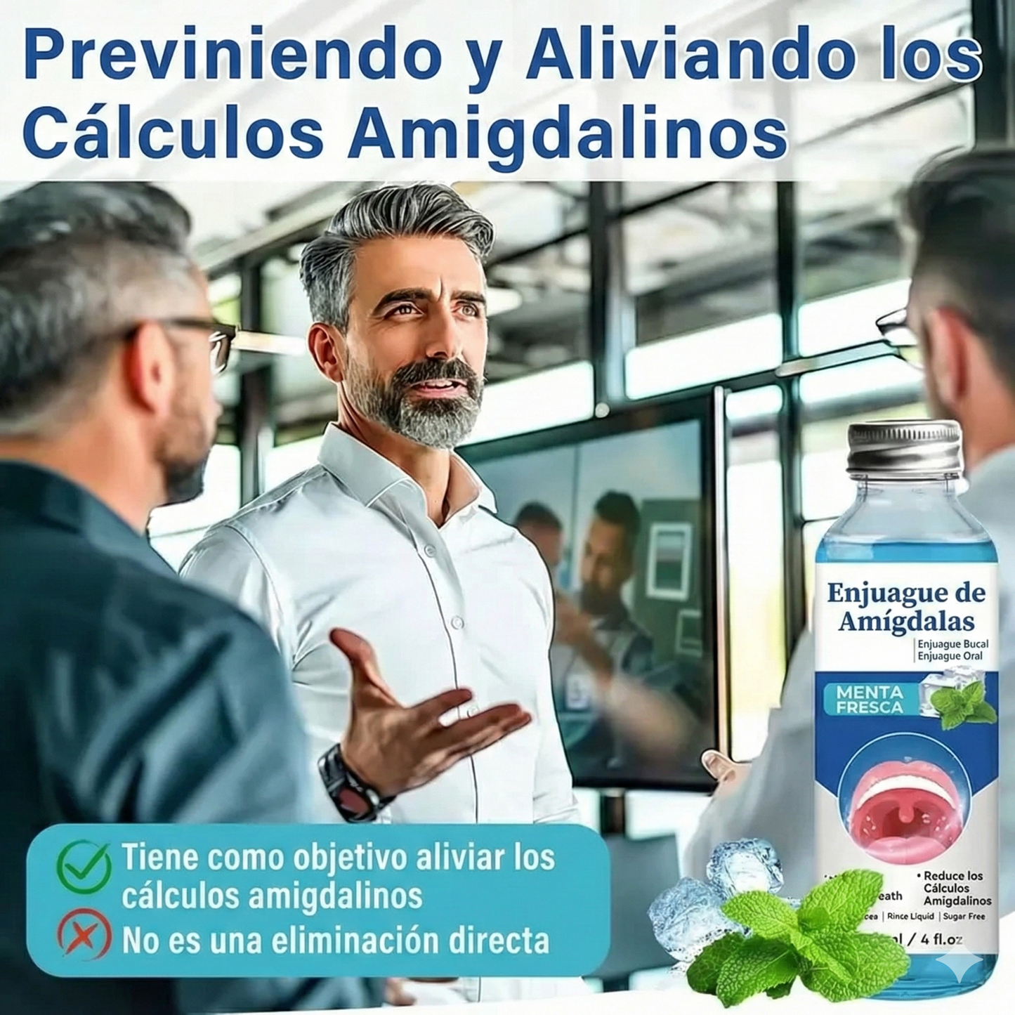 Líquido para eliminar cálculos amigdalinos - 4 fl oz