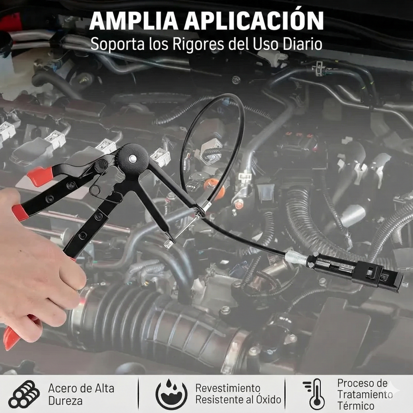 Juego de alicates para abrazaderas de manguera - Alcance largo (9 piezas)