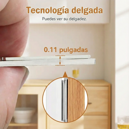 Cierre magnético para gabinete de 16 unidades sin perforar, duradero para uso diario intensivo.