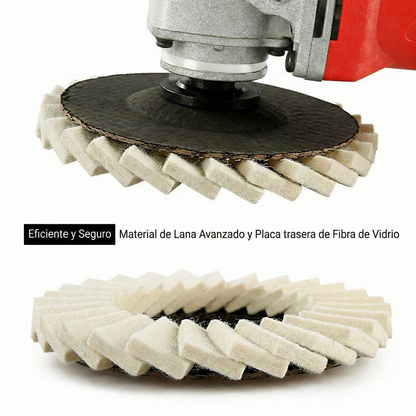 Juego de ruedas de pulido de lana - 3 piezas